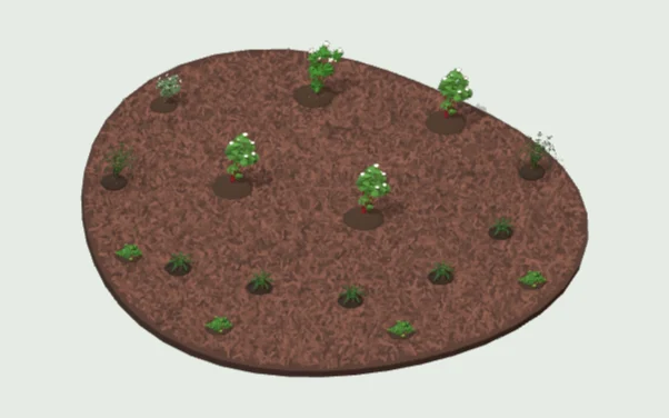 Rain garden in 3D
